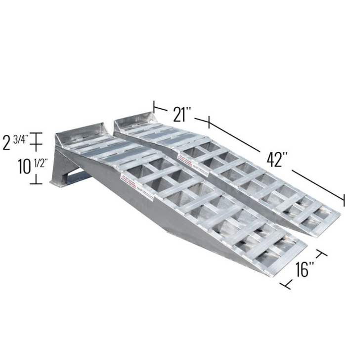 HD Ramps Heavy Duty Aluminum Truck Service Ramps - 7,000 lb. per axle Capacity