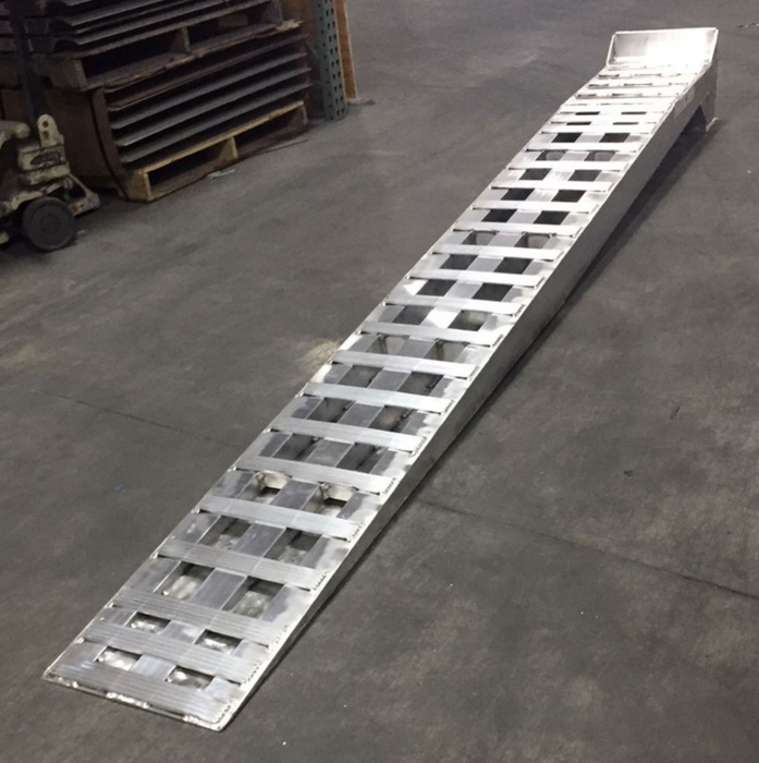 HD Ramps Heavy Duty Aluminum Low Profile Semi-Truck Service Ramps - 15,000 lb. per axle Capacity