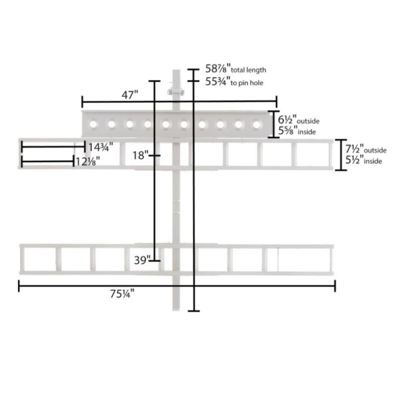 Black Widow Aluminum Double Motorcycle Carrier – 600 lb. Capacity