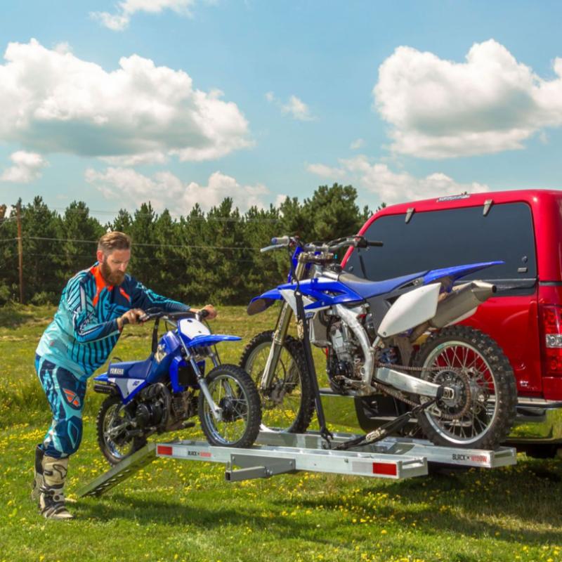 Black Widow Aluminum Double Motorcycle Carrier – 600 lb. Capacity
