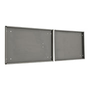 back view of the HD Ramps Stainless Steel Door Upgrade for 60" W x 24" H Trailer Cabinet 