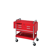 Sunex 8013ADLX deluxe service cart in red with locking top
