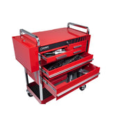 Sunex 8045 red service cart with drawers open