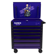 Sunex 8056FDBETTY service cart front view with 6 drawers