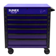 Sunex 8056FDBETTY Pin-Up Plum service cart with lid closed