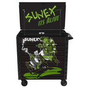 Sunex 8056FDBKALIVE Tony Squindo It's Alive service cart in black with lid open