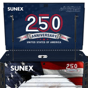 Sunex 8056FDBLUSA open lid with 250th Anniversary 1776-2026 United States of America graphic