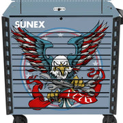 Eagle of the Republic of Repair artwork across the drawer bank