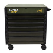 Sunex 8056FDDOROTHY OD Green service cart with lid closed