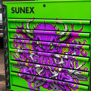 Ctoolu purple Cthulhu artwork across the drawer bank