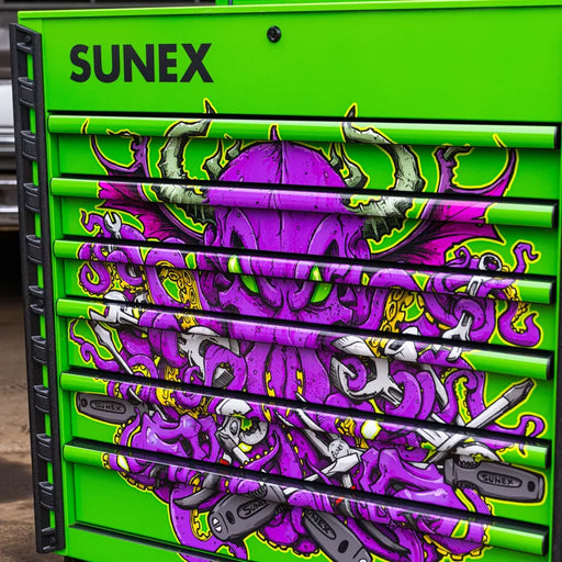 Ctoolu purple Cthulhu artwork across the drawer bank