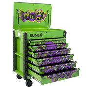 Sunex 8056FDLGCTOOLU service cart with 6 drawers extended