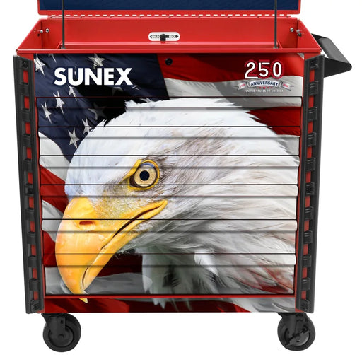 Sunex 8056FDRUSA drawer front with bald eagle and U.S. flag graphics