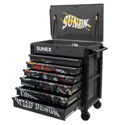 Sunex 8056FDSPEED service cart with 6 drawers extended