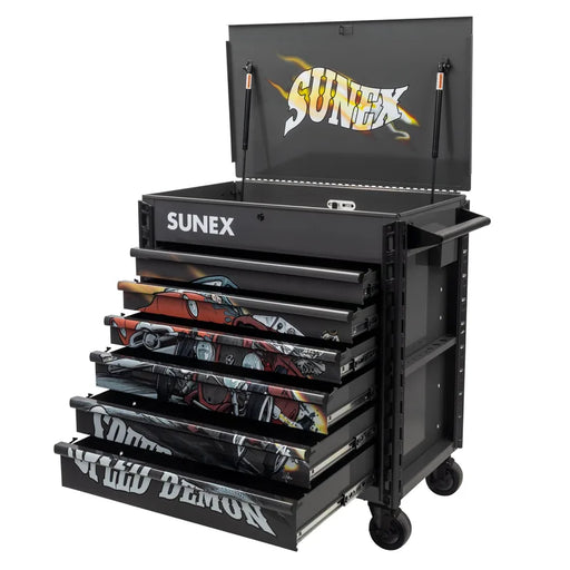 Sunex 8056FDSPEED service cart with 6 drawers extended
