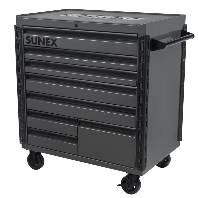 Side view of the Sunex 8060XT service cart with handle