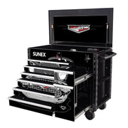 Sunex 8065PCBK57 power cart with 7 drawers extended