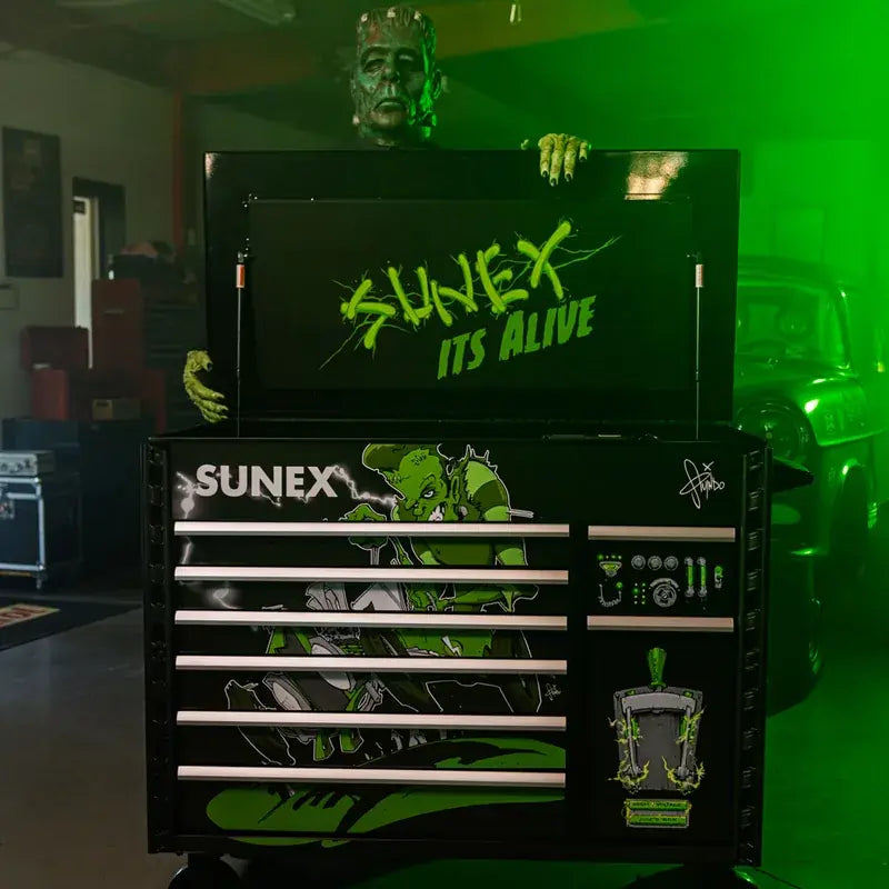 Sunex 8065PCBKALIVE It's Alive power cart in a shop
