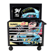Sunex 8065PCBKRADDAN Rad Dan Manga Juic'd Box power cart with lid open