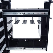 Empty modular power drawer of the Juic'd Box pulled out