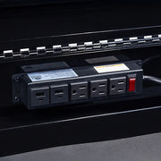 Integrated power strip with 110V and USB outlets