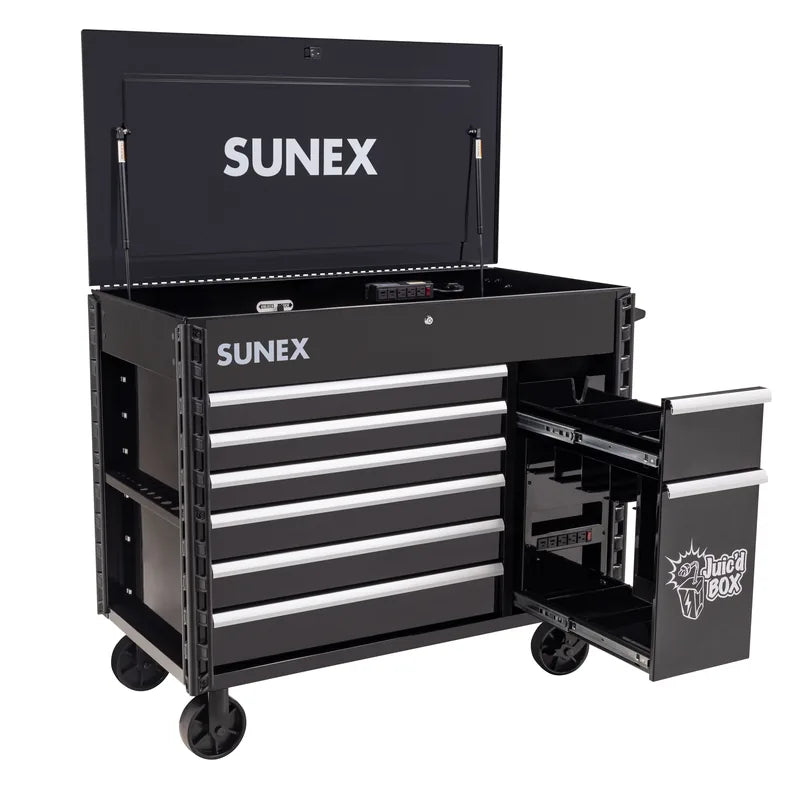 Sunex Tools 8065PC Juic'd Box power cart in black with lid open