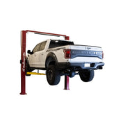 Challenger Lifts VLE10 Versymmetric Two-Post Auto Lift with vehicle on it