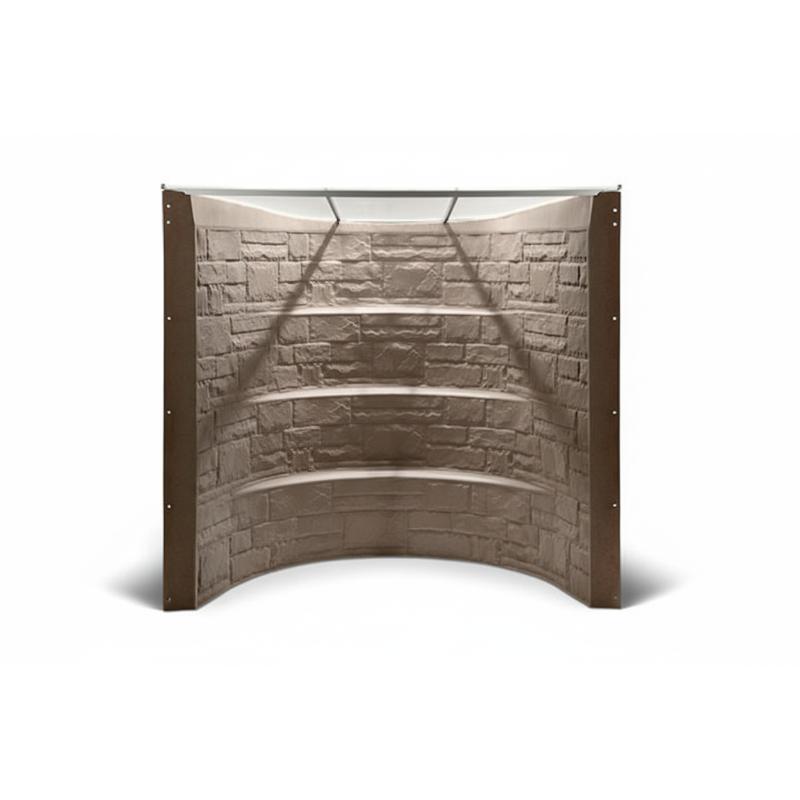 Mar-flex WW-44440 Egress Window Well Speckled Sandstone 75" Wide Built-In Steps