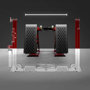 Rotary XA14 scissor lift footprint compared with a four-post lift