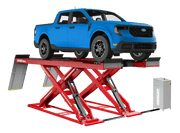 Rotary XA14 alignment scissor lift raised on its runways
