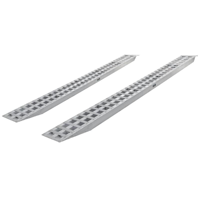 HD Ramps 16-foot 18-inch aluminum plate-end car trailer ramps with 5,000 lb per axle capacity.