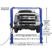 Atlas Platinum PVL10 2-Post Lift Rear View