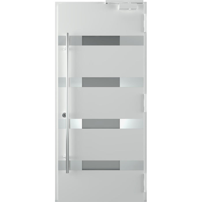 Belldinni Modern Front Steel Door Aura Antracit/White 37 2/5" X 81 1/2" + HARDWARE-Belldinni Inc.-Access Division