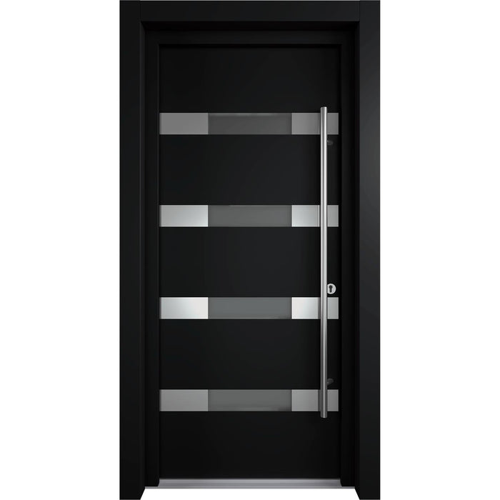 Belldinni Modern Front Steel Door Aura Black/White 37 2/5" X 81 1/2" + HARDWARE-Belldinni Inc.-Access Division