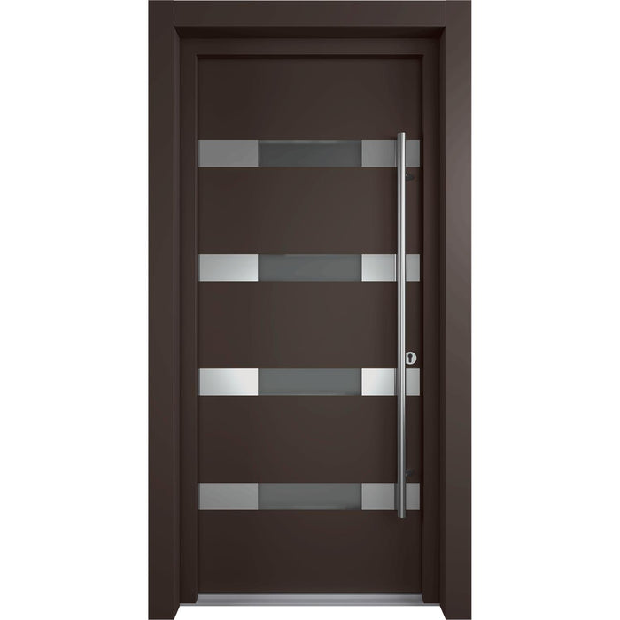 Belldinni Modern Front Steel Door Aura Brown/White 37 2/5" X 81 1/2" + HARDWARE-Belldinni Inc.-Access Division