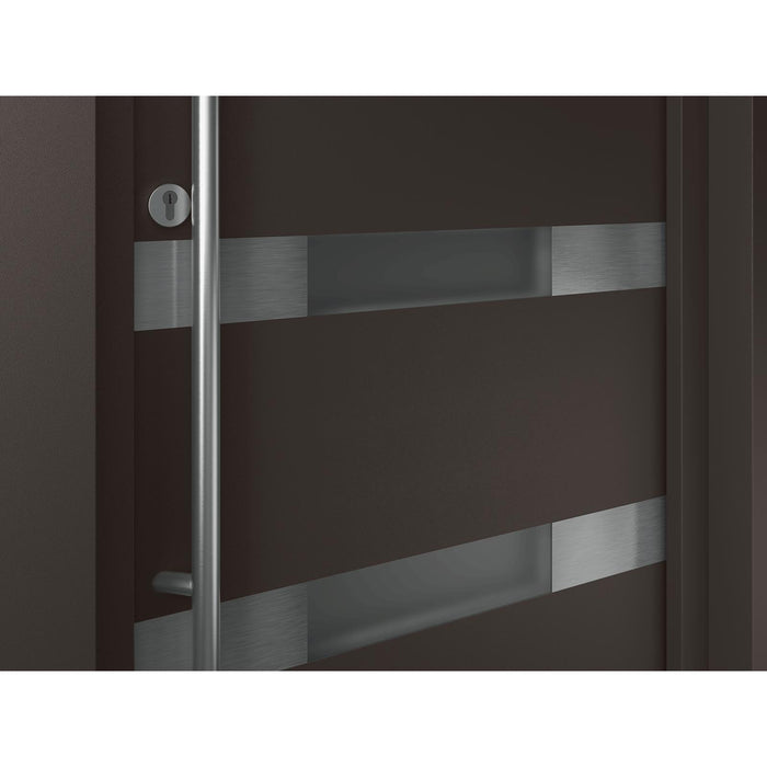 Belldinni Modern Front Steel Door Aura Brown/White 37 2/5" X 81 1/2" + HARDWARE-Belldinni Inc.-Access Division