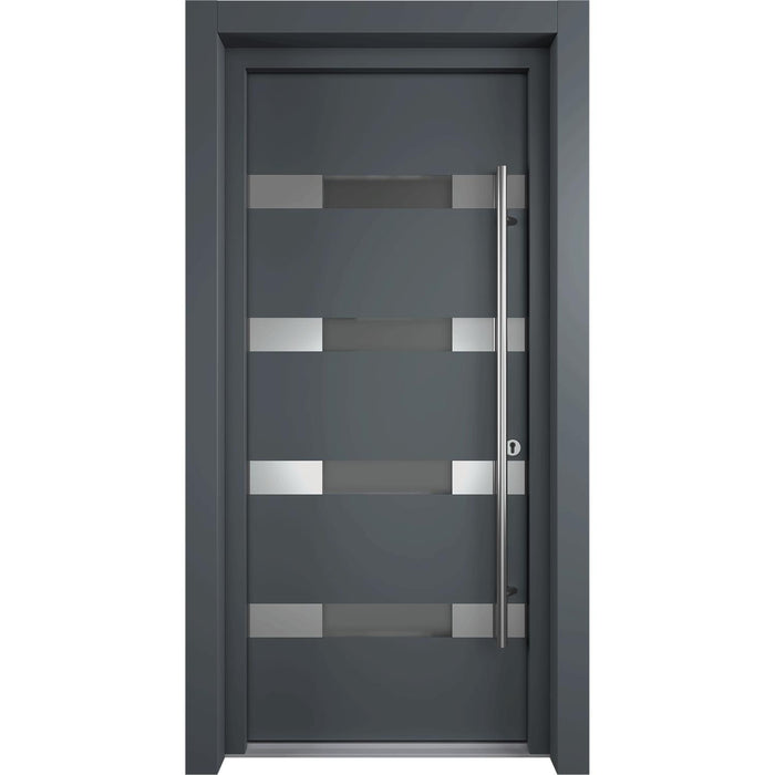 Belldinni Modern Front Steel Door Aura Antracit/White 37 2/5" X 81 1/2" + HARDWARE-Belldinni Inc.-Access Division