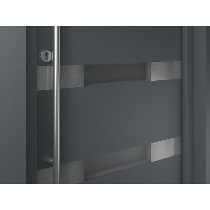 Belldinni Modern Front Steel Door Aura Antracit/White 37 2/5" X 81 1/2" + HARDWARE-Belldinni Inc.-Access Division