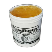 Tire mount lubricant paste from BeadBuster shown with the container open to display the ultra-thick gel consistency.