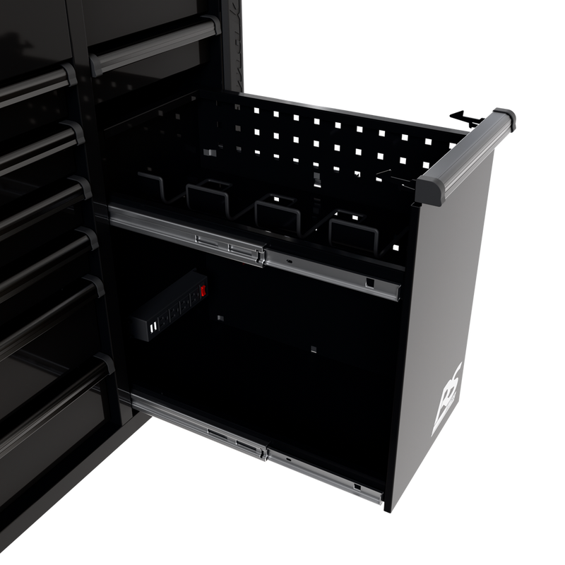 Homak RS Pro power tool drawer with outlets and USB ports