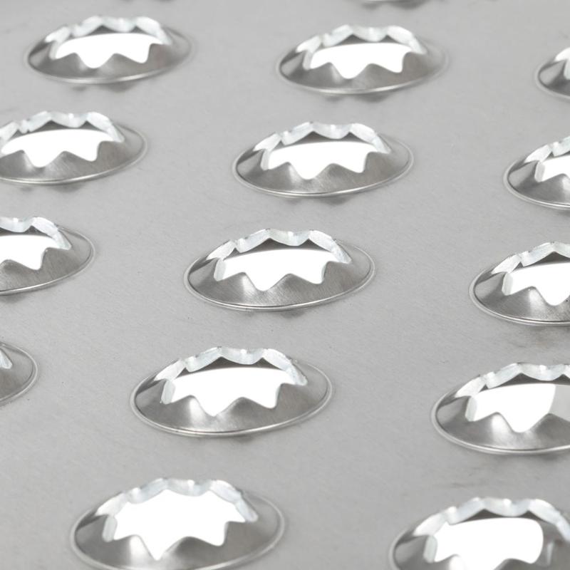 Guardian aluminum curb ramp showing EZ-Traction punch plate surface for improved grip in wet or dry conditions.
