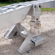 HD Ramps close-up shows the two modular ramp sections securely pinned together on the adjustable stand.