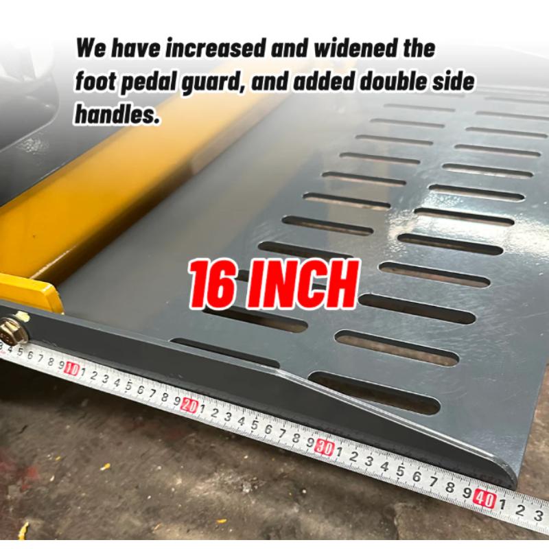 Mini skid steer loader from KATOOL showing the foot pedal guard designed to protect controls during operation.