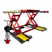 Katool mid-rise scissor lift front view showing 7,000 lb capacity professional automotive service platform.

