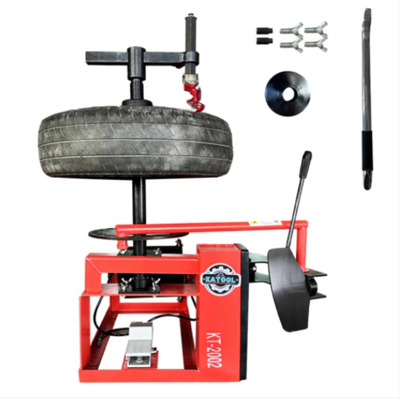 Manual tire changer from Katool designed for power-free tire mounting with support for wheels up to 39 inches.