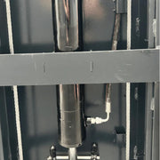 Katool four-post lift interior shows the cables and internal parts.