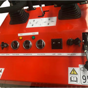 Mini skid steer loader from KATOOL showing the control levers and buttons for intuitive, single‑lever operation.
