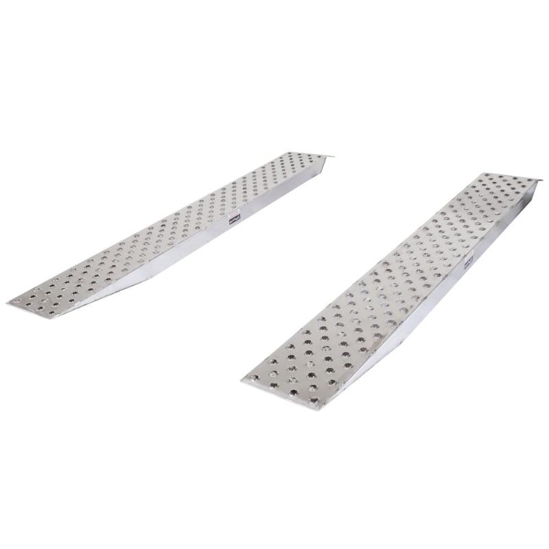 HD Ramps aluminum EZ Traction plate end car trailer ramps with a 5,000 lb. capacity.