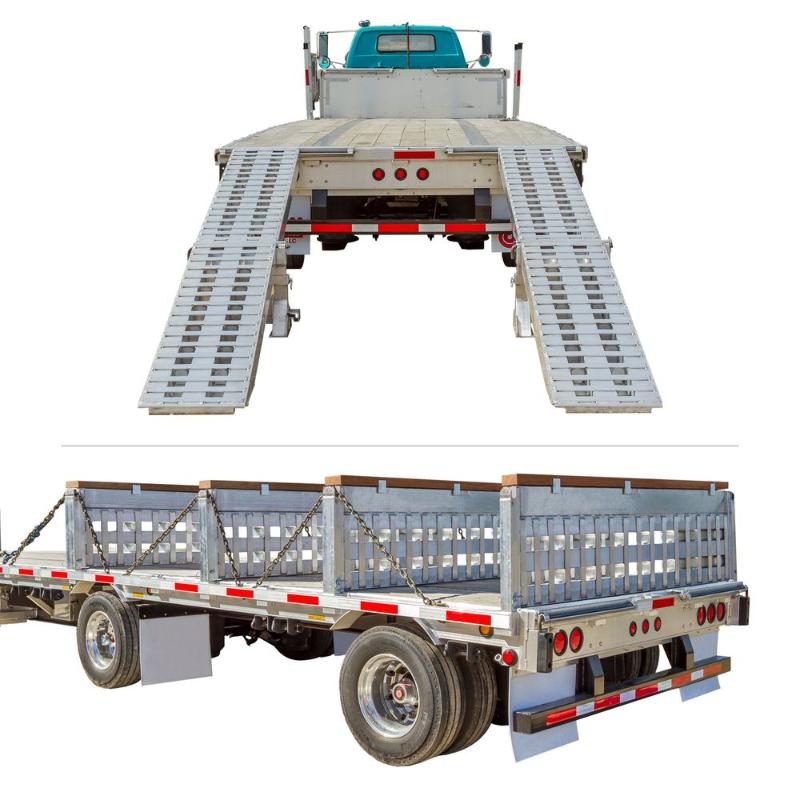 HD Ramps 23,500 lb. 4 bunk ramp and load leveler master kit for 26 inch high step deck trailers.