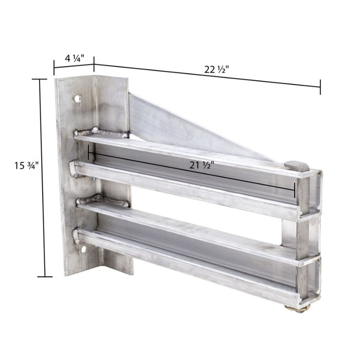 HD Ramps Double Ramp Hanger for Trailers without Knee Braces for 5" Ramps RHD-5-22